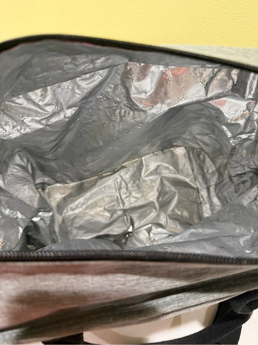Everyday Gray Lunch Tote with Adjustable Black Strap